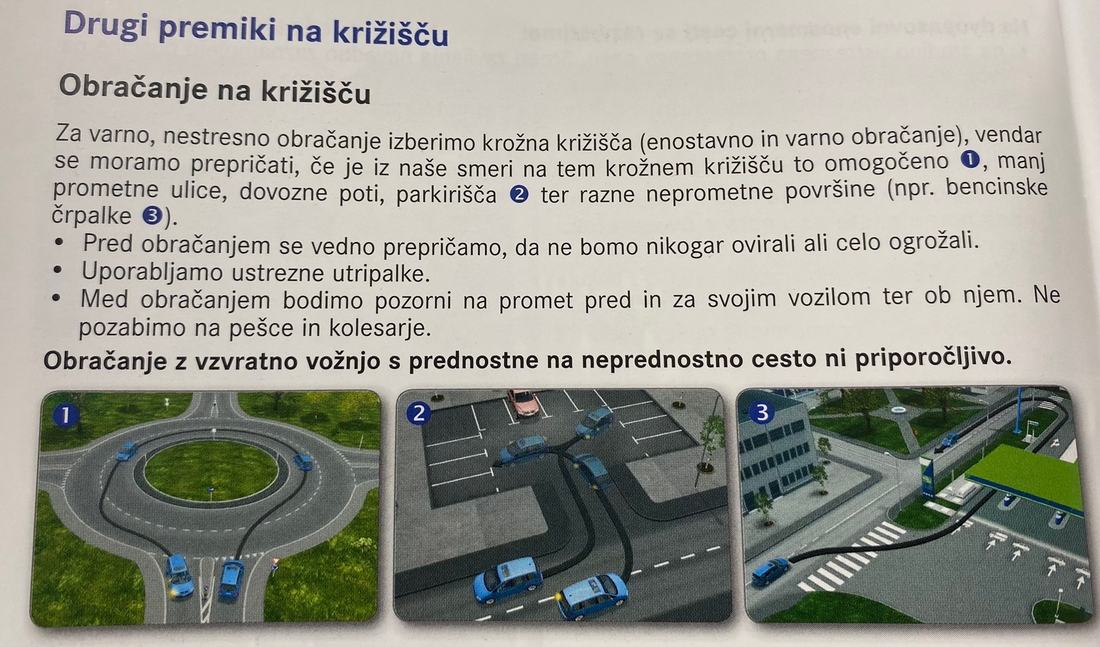 Drugi premiki na križišču